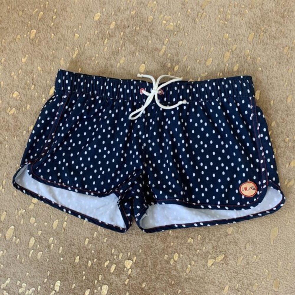 Quiksilver Red, White, Blue Polka Dot Shorts